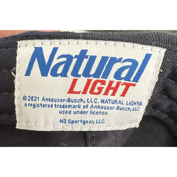 Natural Light Beer Hat Cap Blue Adjustable Strapback - Picture 7 of 7